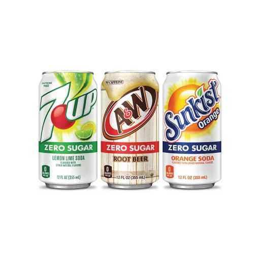 [010] Refresco gaseado dietético 7UP Sunkist and A&W Zero Sugar Soda Variety Pack